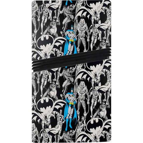 DC Comics Batman Characters Action Poses Print PS5 Pro Console Skin